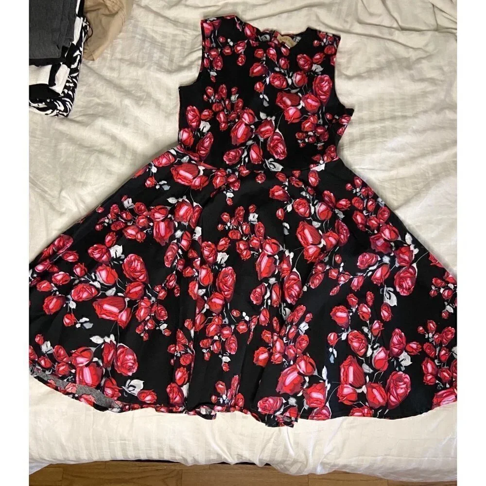 Kate kasin floral fit and flare girls dress size 11-12y